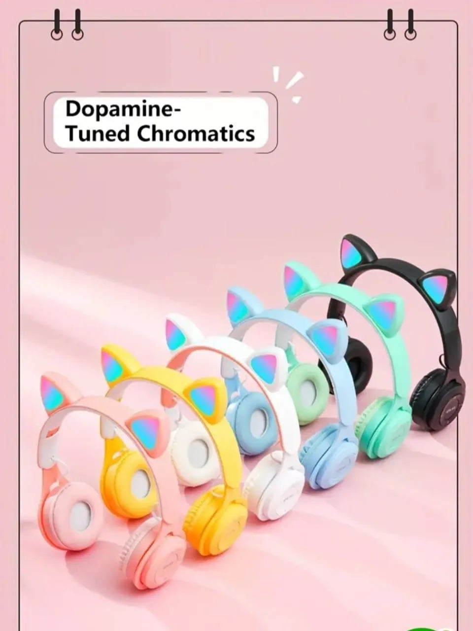 Cat Ears Bluetooth Headphones with LED Light