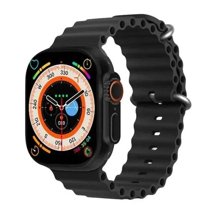 Smart Watch with Orange Strap for Men Women