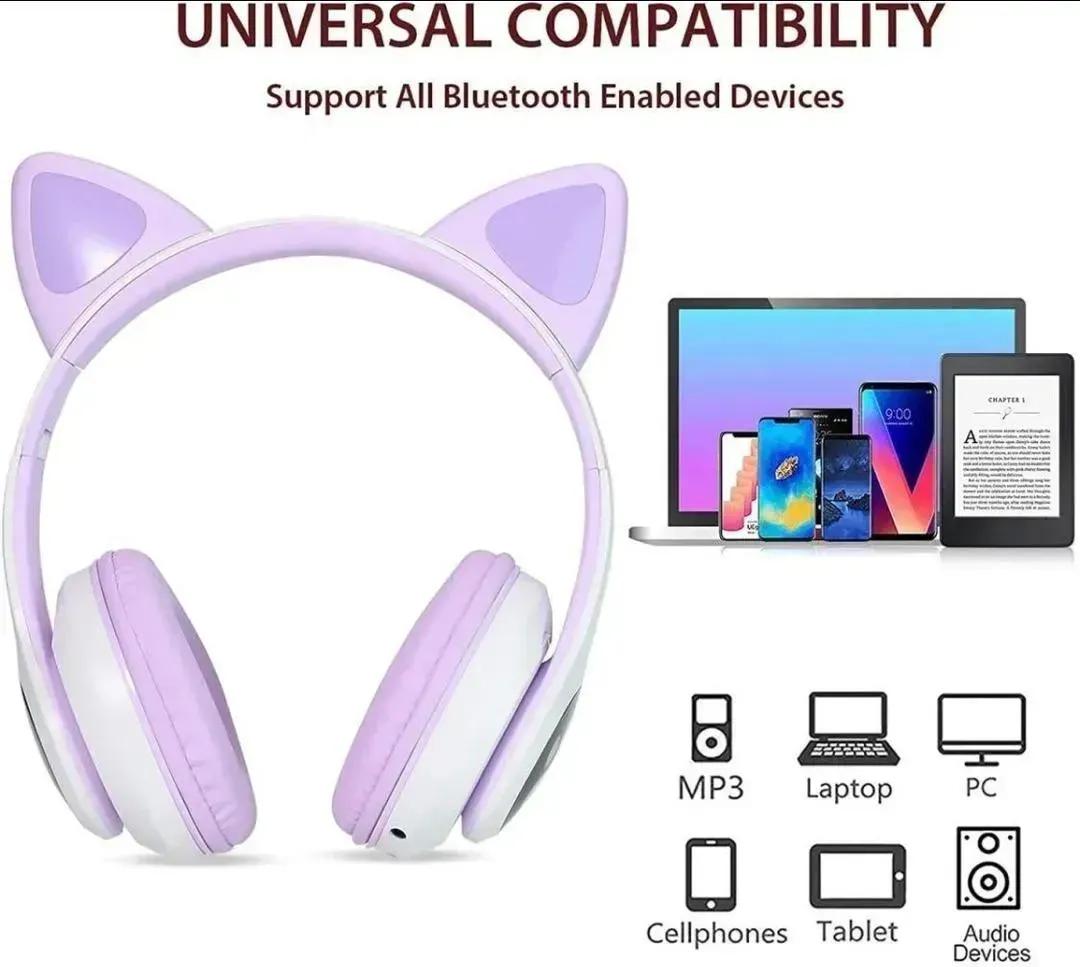 Multicolor Cat Earheadphones with LED Lights