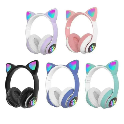 Multicolor Cat Earheadphones with LED Lights