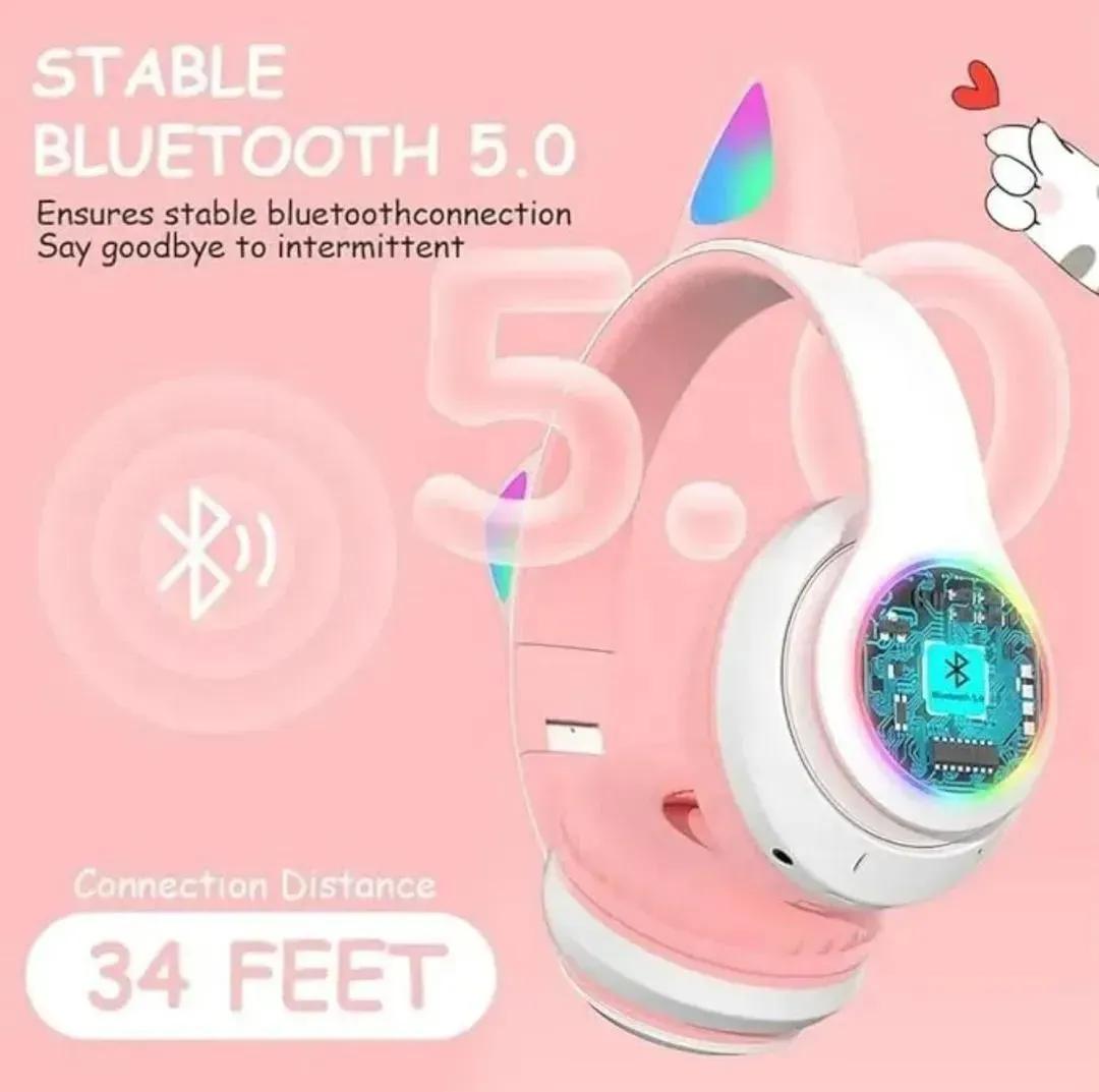 Multicolor Cat Earheadphones with LED Lights