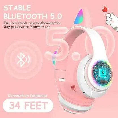 Multicolor Cat Earheadphones with LED Lights
