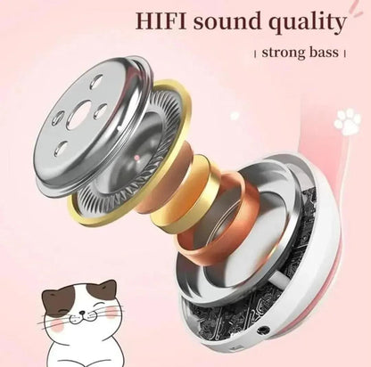 Multicolor Cat Earheadphones with LED Lights