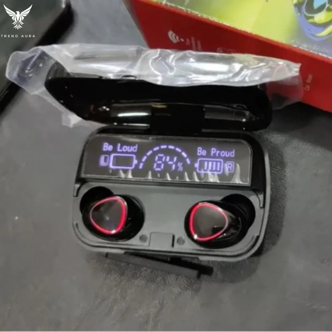 Wireless Earbuds Instant Pairing Black with Bass & Touch Controls M10
