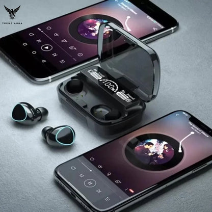Wireless Earbuds Instant Pairing Black with Bass & Touch Controls M10