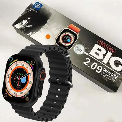 Smart Watch with Orange Strap for Men Women