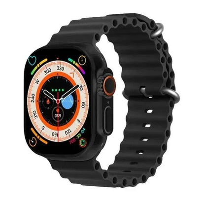 Smart Watch with Orange Strap for Men Women