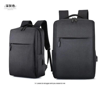 Black Laptop Backpack for Men Women, Nylon, Water Resistant, Adjustable Straps